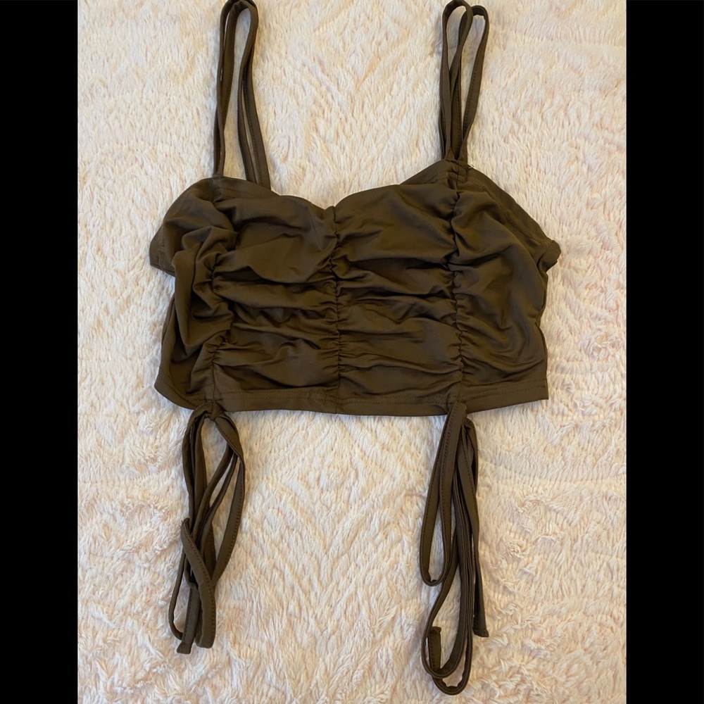 Brown crop top